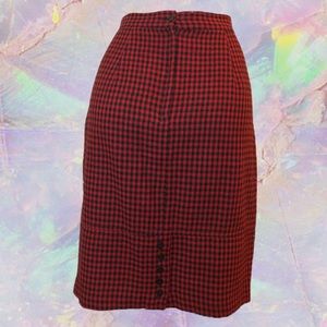 vintage houndstooth skirt